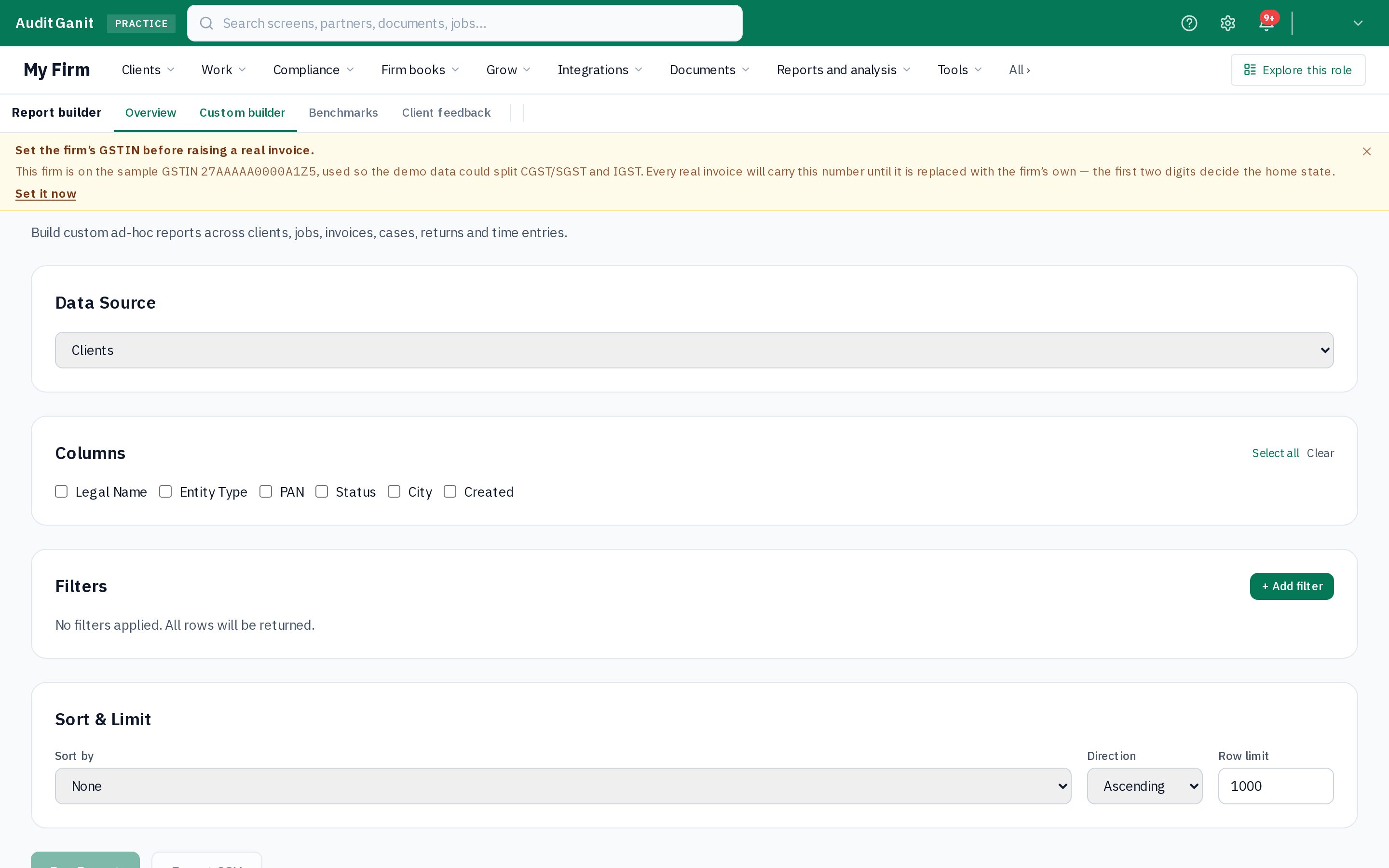 Report builder